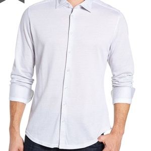 Stone Rose Trim Fit Jacquard Knit Sport Shirt